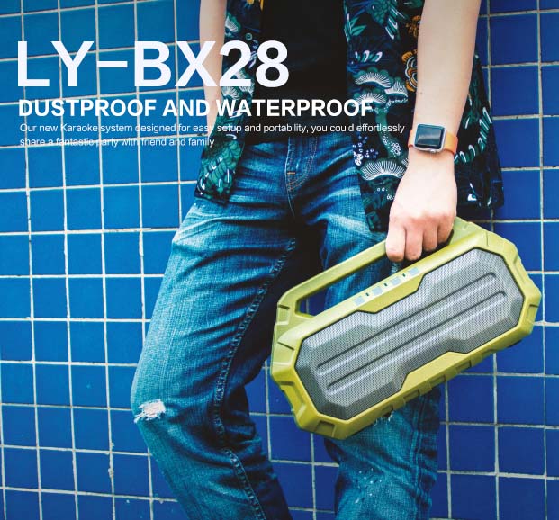 IP65 Waterproof bluetooth speaker with TWS outdoor boombox